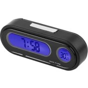 Resim 2 In 1 Araba Araç Iç Mini Elektronik Saat LED Dijital Saat Termometre Voltmetre 
