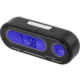 Resim 2 In 1 Araba Araç Iç Mini Elektronik Saat LED Dijital Saat Termometre Voltmetre 