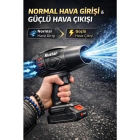 Resim Kustar Güçlü Şarjlı Hava Tabancası | Araç Kurutma | Ateş Tutuşturma | Elektronik Temizliği | Soğutma 