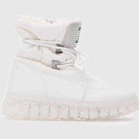 Resim Togo Beyaz Paraşüt Kumaş & Vegan Deri Kadın Kar Botu [060059] 