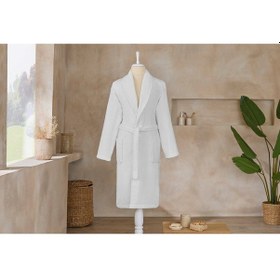 Resim Özdilek Colourist Şal Yaka Bornoz Beyaz Xxl Çok Renkli 