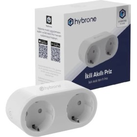 Resim Storemax Akım Korumalı Ikili Wi-Fi Akıllı Priz, 16 Amper, Enerji Izleme, Çocuk Kilidi, Uygulama ile Uzaktan Kontrol 