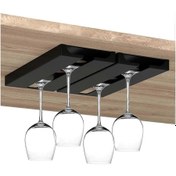 Resim Şarap Kadehi Rafı, Delme Gerektirmez, Raf Ve Dolap Altında Şarap Kadehi Rafı, Asılı Şarap Kadehi Rafı 