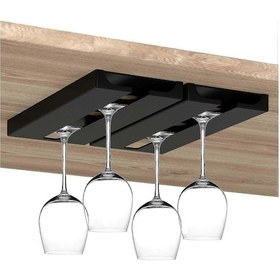 Resim Şarap Kadehi Rafı, Delme Gerektirmez, Raf Ve Dolap Altında Şarap Kadehi Rafı, Asılı Şarap Kadehi Rafı 