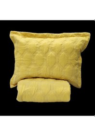 Resim Vnl Star Çift Kişilik Yatak Örtüsü Hardal Hardal 