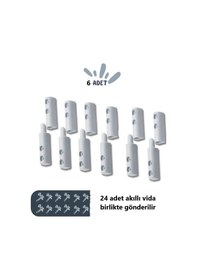 Resim Sineklik Menteşesi, Beyaz 6 Adet 00-40x00-40 