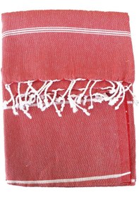 Resim Sultan Peştemal Havlu 100 Pamuklu Deniz Plaj Banyo Peştemali 100x180 Cm Kırmızı 