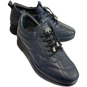 Resim Tufan Shoes Lacivert Hakiki Deri Comfort Taban Spor Ayakkabı Lacivert 