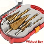 Resim Ahşap & Metal için 6'lı Titanyum Adım Matkap Ucu Seti - 4-12, 4-20, 4-32mm Boyutlar ile 3, 6, 8mm - Çok Yönlü Delik Açma Kiti 
