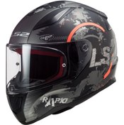 Resim LS2 Rapıd 2 Cırcle Mat Siyah Kırmızı Kask Xl 