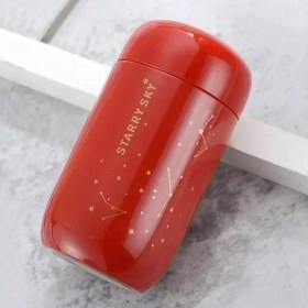 Resim Oein Termos Şişe Yıldızlı Gökyüzü Mini Kapasiteli Sızdır Yalan Kahve Kupası 304 Paslanmaz Çelik Vakum Şişesi 200ML Termo Şişe Yeni Kapasite200MLKırmızı (Yurt Dışından) 