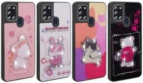 Resim M.TK moveteck Samsung Galaxy A21s Kılıf Sevimli Ayıcık Tasarımlı Karakterli Kabartmalı 3Boyutlu Yumuşak Silikon, Siyah, Tek Ebat, amas-a21s-siyah 