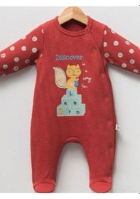 Resim Tongs Baby Erkek Bebek Sincap Baskılı Tulum-14943 Kiremit 