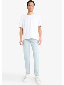 Resim Defacto Slim Tapered Fit Dar Paça Jean Pantolon F2324ax25aunm39 Mavi-nm39 