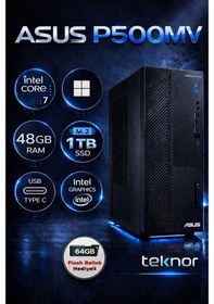 Resim Teknor Asus Expertcenter P500mv Intel Core 7 240h 48 Gb 1 Tb Ssd Wın 11 Pro Masaüstü Bilgisayar & Teknor Usb Bellek 