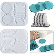 Resim 1pc Kıyılmış Seti Silikon Reçine Kalıp El Yapımı Mum Kalıbı Kristal Epoxy Reçine Dökme Kalıpları 