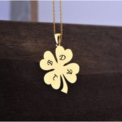 Resim 925KOLYE Yonca Kolye Modeli 925 Ayar Gümüş Kolye Gold Rengi 