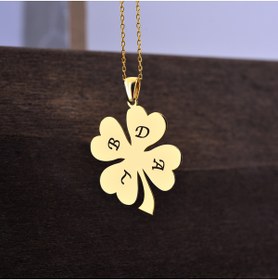 Resim 925KOLYE Yonca Kolye Modeli 925 Ayar Gümüş Kolye Gold Rengi 