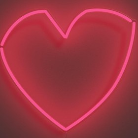 Resim Geometric Heart, Neon Tabela 