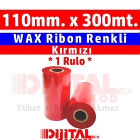 Resim Renkli Ribon Kırmızı Wax 110X300 Mt Wax Out 1 Inç_Flat / 1 Rulo 