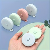 Resim 1pc 60-Inç Esnek Ölçü Bandı - Genişletilebilir PVC Bıçak, Kurşun İçermeyen, Çift Kilit Sistemi, Tek Tıklama Geri Çekme için Dikiş ve Vücut Ölçümleri 