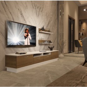 Resim Decoraktiv Trendstyle 220r Mdf Tv Ünitesi Tv Sehpası - Beyaz - Pera 
