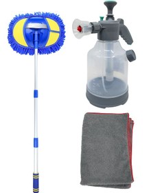 Resim 3 Lt Köpük Pompası, Mikrofiber Araba Yıkama Fırçası Ve Silme Bezi 