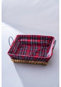 Resim Acar Rustika Nomia Kare Hasır Ekmek Sepeti 26.5 X 26.5 X 7 Cm Çok Renkli 