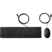 Resim Hp Kablolu 320MK Klavye Mouse Set 9SR36AA 