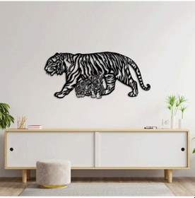 Resim Kaplan Ailesi Metal Duvar Dekoru 