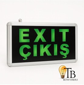 Resim Led Acil Çıkış Işıldak Exıt / Çıkış Işıklı Tabela Yönsüz Model 1 Adet Açık Yeşil 