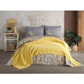 Resim Çeyizdiyarı Rainbow Nakışlı Dokuma Pike Takımı Sarı 