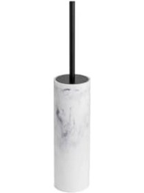 Resim Tuvalet Fırçası Mermer Desenli/siyah Renk 420x80x80 Mm Açık Ahşap 
