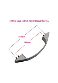 Resim Duşakabin Kulpu Çift Delikli 14Cm Ve 16Cm Diğer 