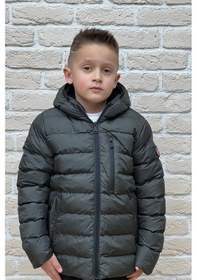 Resim Pique Erkek Çocuk Kapşonlu Mont Ivanboy Haki 