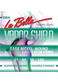 Resim La Bella Lb-vsb4a Vapor Shield Bas Gitar Teli - 4 Telli Üst Segment - Plazma İşlem Plazma Yüzey İşlemi, Korozyona Karşı Üstün Direnç, Parlak Ton Ve Kaygan Çalım Hissi Ölçüler: .040 - .100 4 Telli Set 