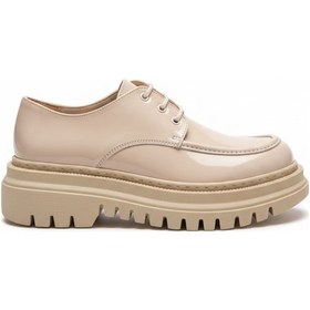 Resim Ketrin Rugan Kalın Taban Kadın Loafer Bej 