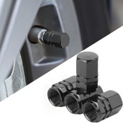 Resim Arabalar, SUV'ler, Bisikletler, Motosikletler için Altıgen Vana Kapağı Contalı 4 Adet Alüminyum Lastik Valf Kapağı 
