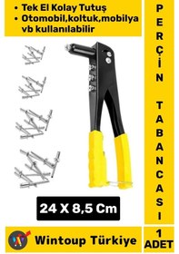 Resim Premium Kompakt Kolay Tutuş Otomobil Mobilya Koltuk Montaj Perçin Tabancası 40 Adet Perçin Hediyeli 