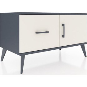 Resim Hyperion Şifonyer Tek Raflı Tek Çekmeceli Tek Kapaklı 88x44x48 Antrasit-aytaşı Aytaşı 