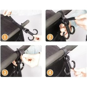 Resim Bisiklet ve Bebek Arabası 2 Kancalı Cırtlı Askı 