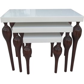 Resim Tornalı Tombul Zigon Sehpa 3'Lü Büyük Boy (518538527) 