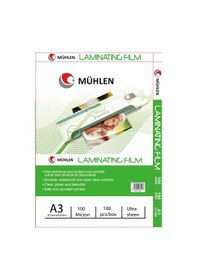 Resim Mühlen Laminasyon Makinesi Filmi 100 Mc A3 1 Paket 100 Adet 