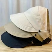 Resim 1 adet Nefes Alabilen Polyester Güneşlik Şapka | Hızlı Kuruyan, Ayarlanabilir Ponytail Şapka, Açık Hava Sporları İçin | Hafif ve Katlanabilir Geniş Kenarlı | Binme ve Yürüyüş İçin İdeal | Sadece Elde Yıkama, Yürüyüş Aksesuarı 