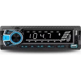 Resim Megavox Hızlı Şarjlı 2USB Oto Teyp Bluetooth Sd Aux Radyo + Max.Ses63 + Kumandalı + Garantili 