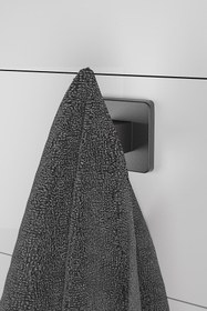 Resim FNDHOME Siyah Kare Tekli Bornoz Askılık 2 Li Takım 