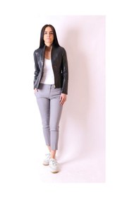 Resim Aclassics Hakiki Deri Hakim Yaka Slim Lacivert Ceket 