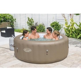 Resim Lay-z-spa 60017 Palm Springs Airjet Şişme Spa Havuzu, 4-6 Kişilik Krem 