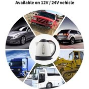 Resim Novahub Araba Elektrikli Su Isıtıcısı, 1000ml, 24v 250w, Beyaz, Taşınabilir, Seyahat İçin, Sigara Çakmağı 24v 250w 