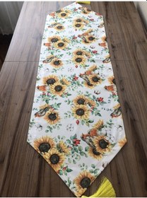 Resim Ayçiçeği Desenli Runner Çok Renkli 